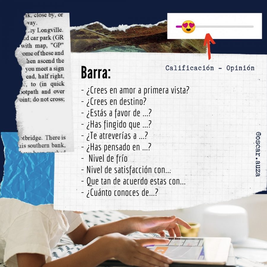 Barra de emociones en instagram stories